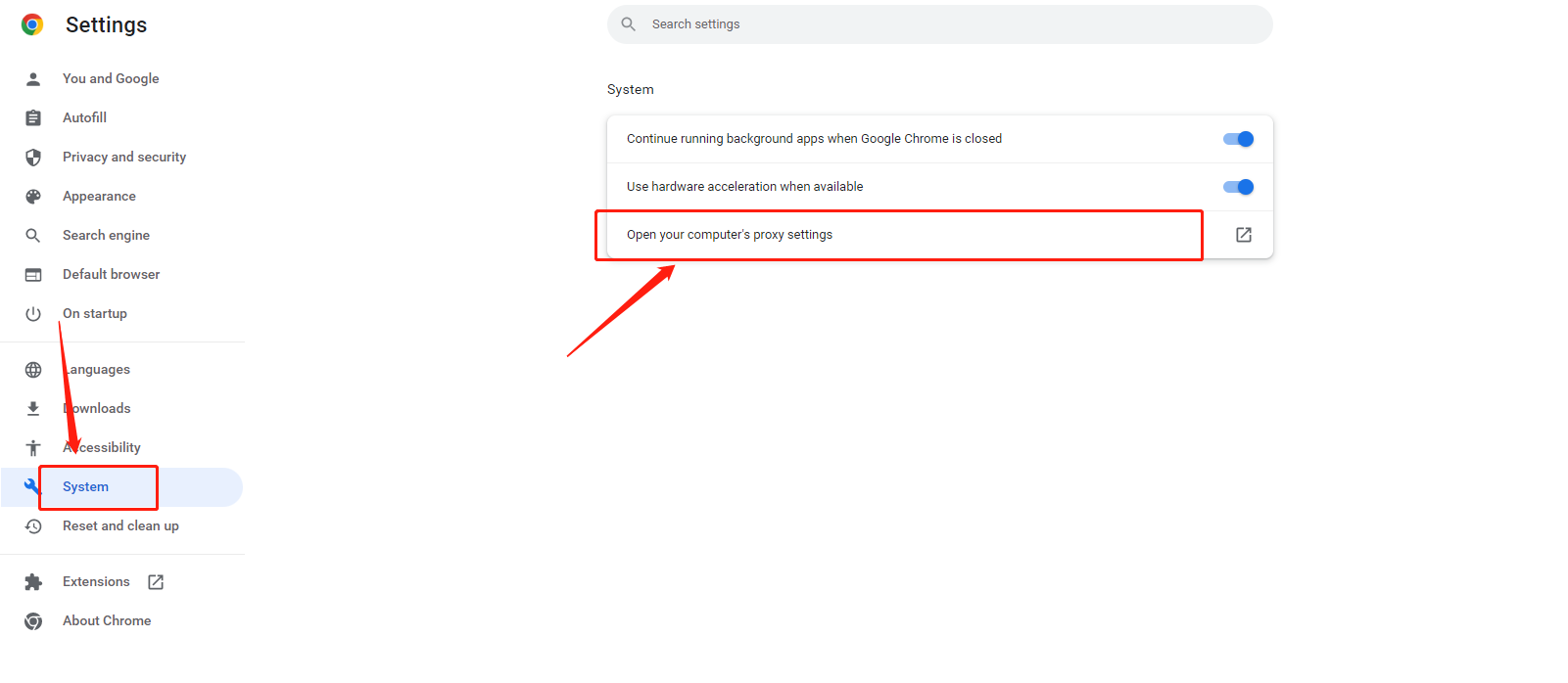 Google Chrome and Lumiproxy Proxy settings